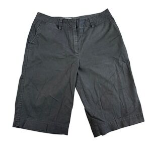 Talbots Bermuda Shorts Women's Size 8 Black Stretch Cotton Classic Preppy